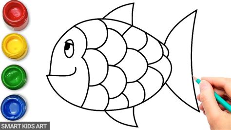 how to draw fish for kids|fish drawing for kids .
